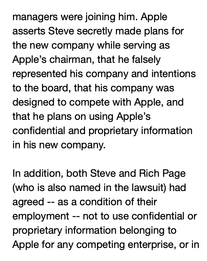 TechEmails's tweet photo. John Sculley: Apple is suing Steve Jobs

September 23, 1985 https://t.co/jWts6LAyaY