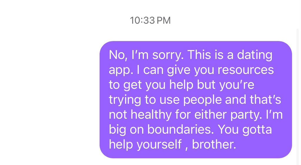 AkadeBemsen's tweet photo. He replied “you’re fat be fr.” I replied “fat and HOUSED.” This dating scene is actually wil. https://t.co/u1kYRMxhUJ