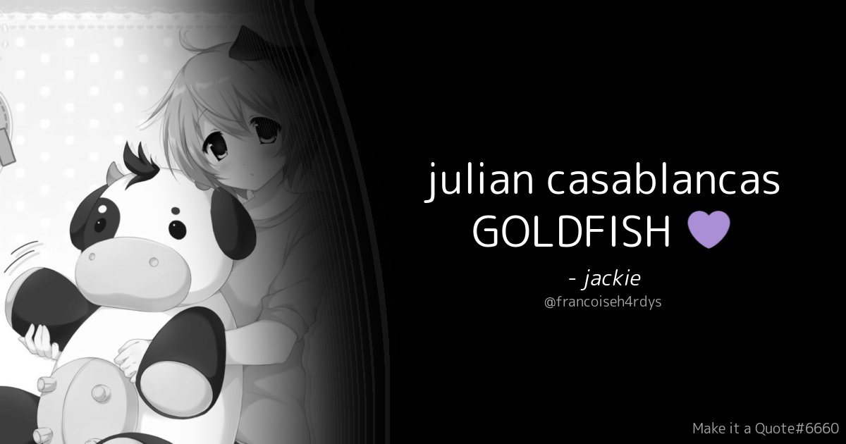 laquesti0n's tweet photo. julian casablancas GOLDFISH 💜 @sadsongdemo https://t.co/xtqSoFy1MP