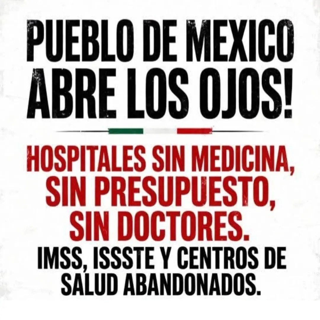 PaulinaAcevedoK's tweet photo. Médicos y trabajadores  del @IMSS_Bienestar  dicen que no hay medicamentos y suministros. 

La Mentirosa Claudia Sheinbaum dice que sí. 

YO LE CREO A LOS MILES DE TRABAJADORES DEL SECTOR SALUD EN MÉXICO 
#MorenaMiente #MorenaMata https://t.co/vp2clkDTpo
