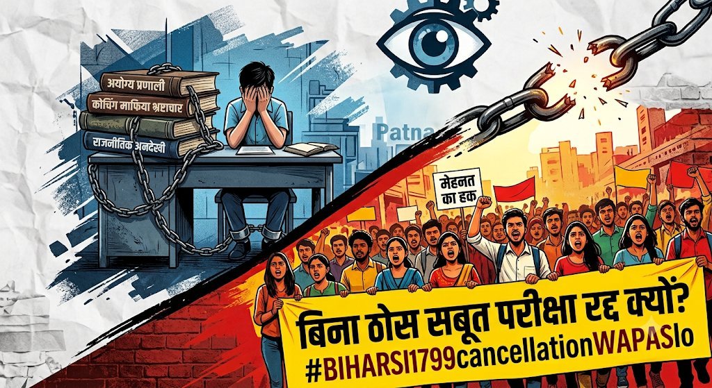 Shankar78168327's tweet photo. #BIHARSI1799cancellationWAPASlo कोचिंग माफिया के दबाव में बिना सबूत परीक्षा रद्द वापस लो @samrat4bjp @officecmbihar @yadavtejashwi @AmitShahOffice https://t.co/RwWisdWSx3