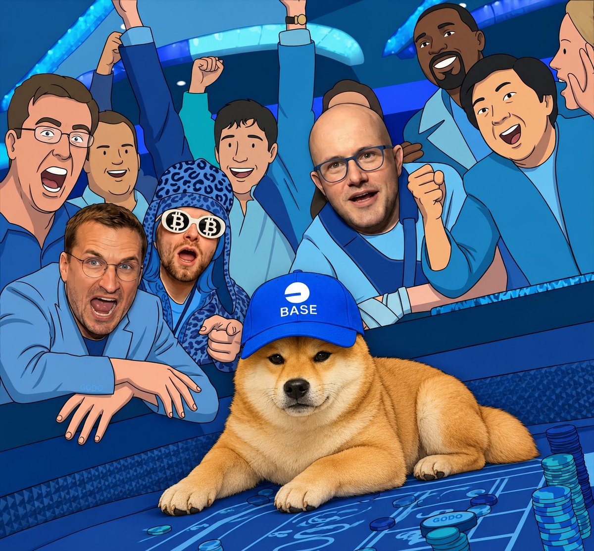 baseinu2026's tweet photo. @base Weekends be like! 
$BINU and the gang https://t.co/ltdHbVuSMG