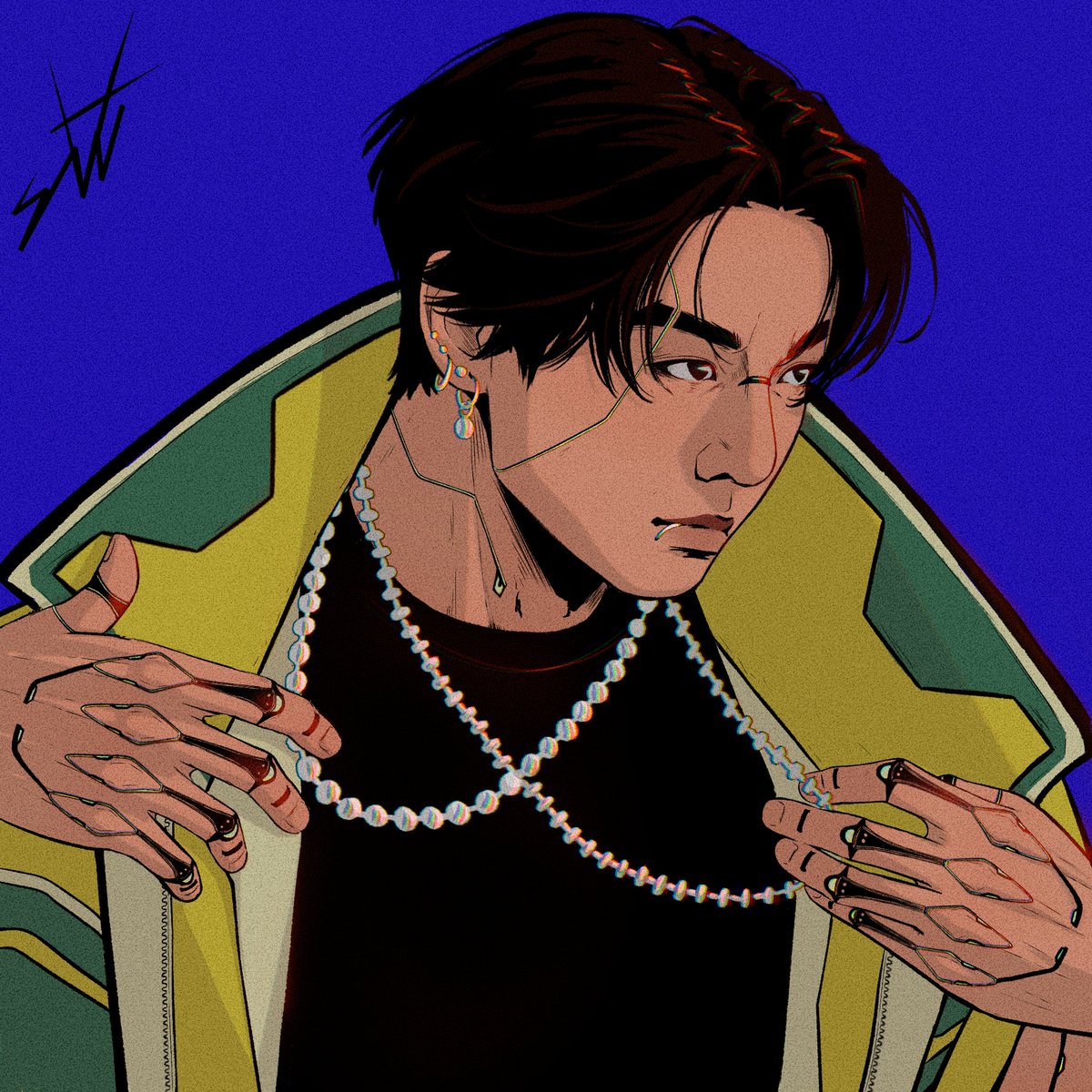 SwanIsBlack1's tweet photo. #jungkook #cyberpunk https://t.co/PyoI1TLRp6