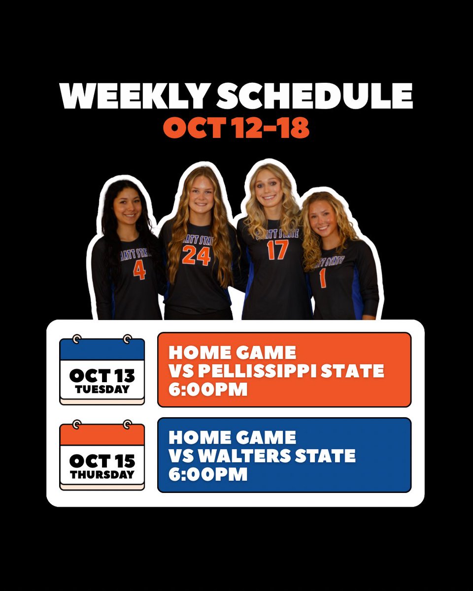 ChattStateVB's tweet photo. Two region matches at home on the schedule this week🗓️ https://t.co/O7zbw2dAEp