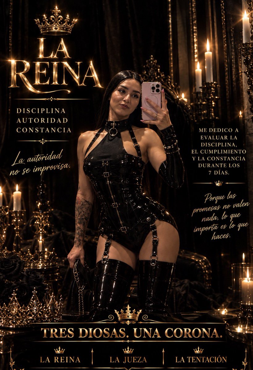 misspocahonttas's tweet photo. 👑 𝐋𝐀 𝐑𝐄𝐈𝐍𝐀 🎯
A ver, mis pequeños súbditos… ¿cuántos de vosotros sabéis cumplir lo que decís o sois todos unos bocazas? JAJAJAJA

💋 YO MARCO EL RITMO.
👑 YO PONGO A PRUEBA VUESTRA DISCIPLINA.
🖤 YO VALORO QUIÉN SE LO CURRA DE VERDAD.

Durante El Juicio Final tendréis retos de constancia, instrucciones que seguir y oportunidades para demostrar que no sois sumisos de verdad , a prueba en nuestras manos … 😈 ENTRADA AL JUEGO 30€