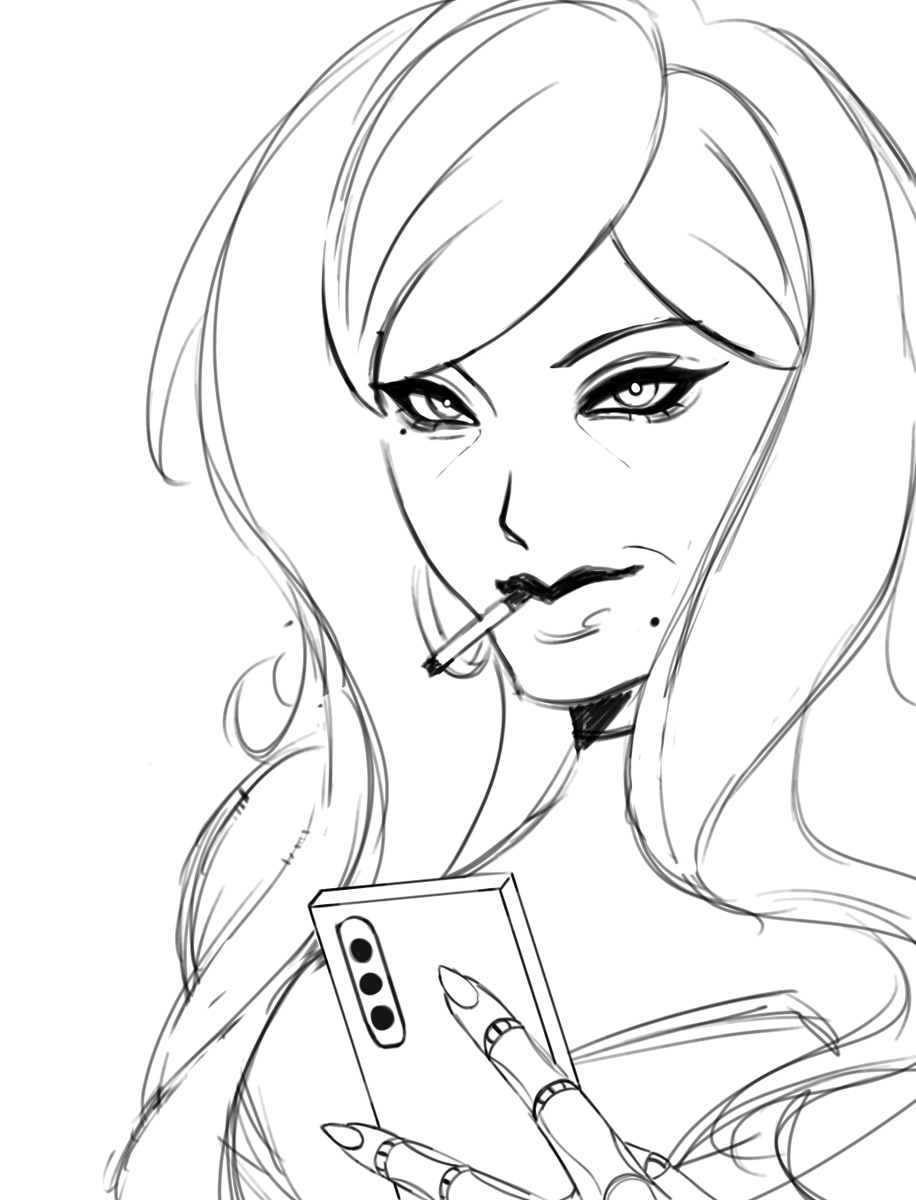 kat1yyn_'s tweet photo. Ronya sketch https://t.co/IeasDcDjq2