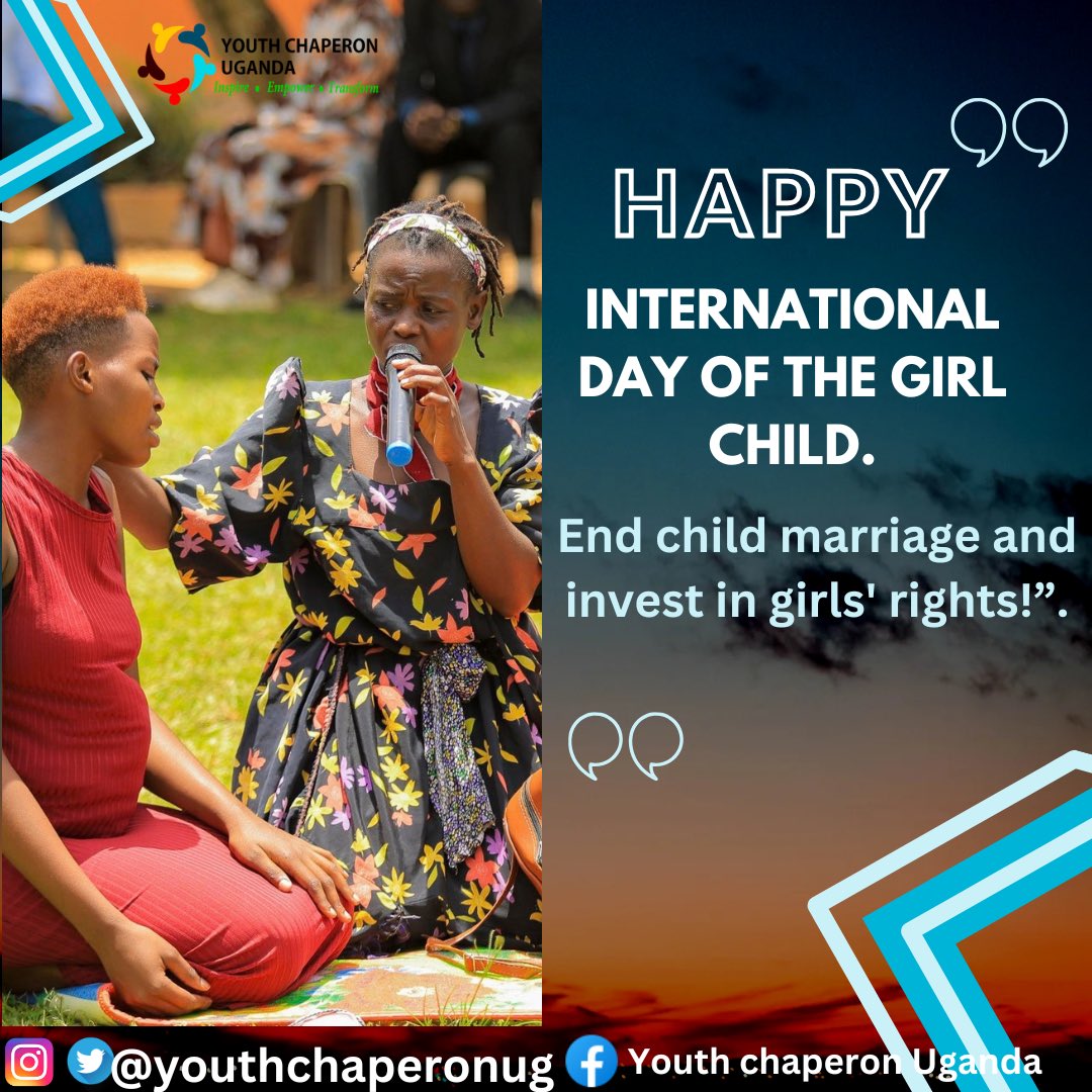 youthchaperonug's tweet photo. This #internationalDayoftheGirlChild , we call for urgent action to end child marriage and invest in girls’ rights. Fund girls’ education, protect their health, expand access to SRHR services, and ensure every girl can shape her future. #EndChildMarriage #MaputoProtocol https://t.co/LrUVEbanTX