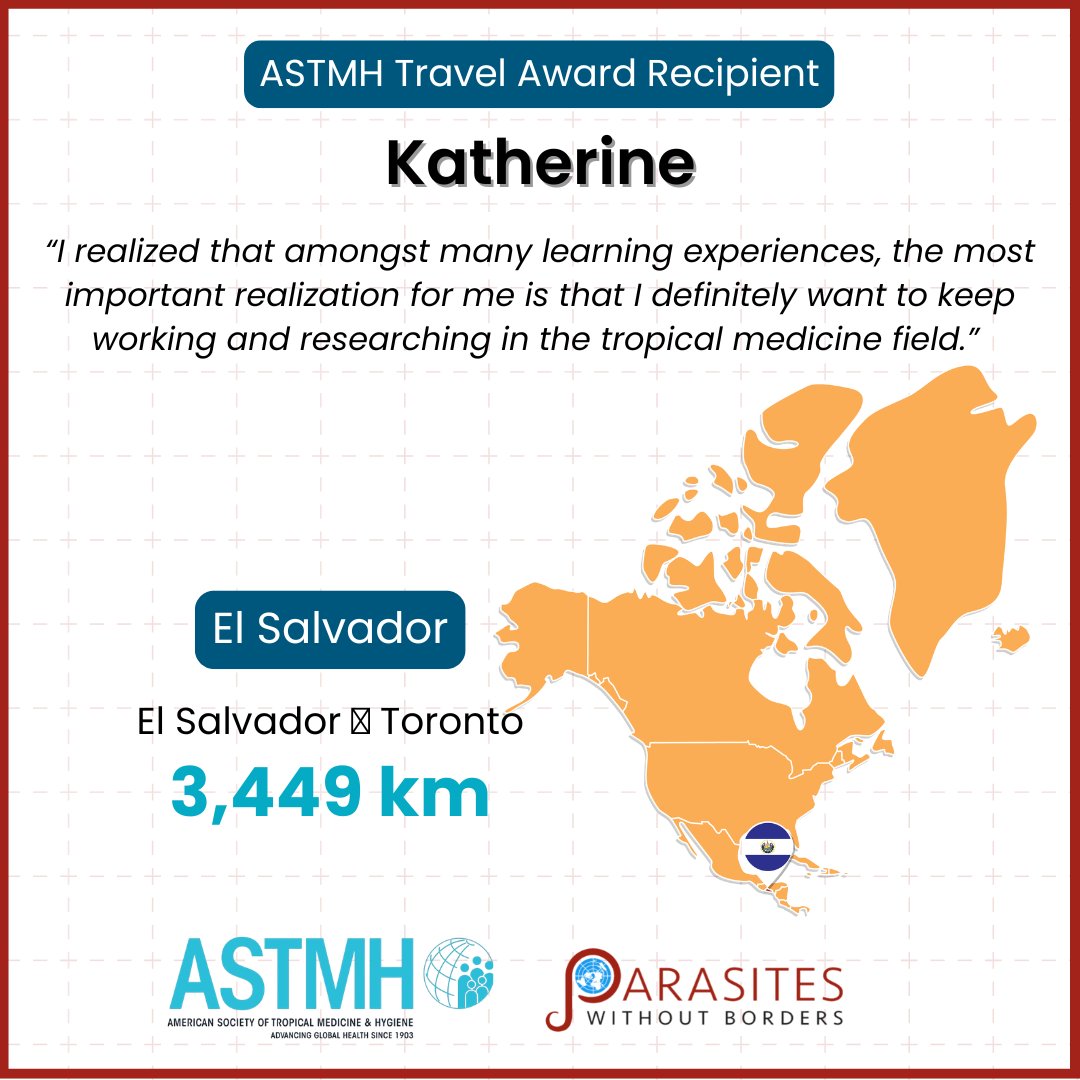 PWB_Global's tweet photo. Only a few weeks left! 🌍 Each year, Parasites Without Borders hosts a fundraiser that donates funds for American Society of Tropical Medicine & Hygiene @ASTMH. Your donations to the campaign helped send Katherine from El Salvador, Central America, to the ASTMH Annual Conference.

"I realized that amongst many learning experiences, the most important realization for me is that I definitely want to keep working and researching in the tropical medicine field." ~Katherine

Help us reach our goal of $20,000 by donating at https://t.co/BNCEybAlXJ