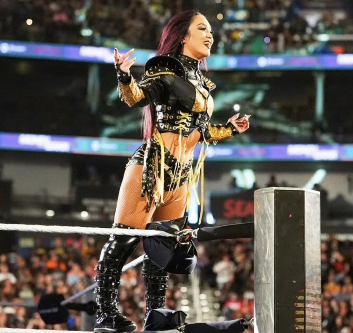 pvrzx_'s tweet photo. Even though our prodigy came out with a loss, she still did her best and stood out to the crowd. The cheers she was getting were SO loud! roxnation is so proud of THE #STARGIRL! @roxanne_wwe ☆ https://t.co/4GwLdOSphB