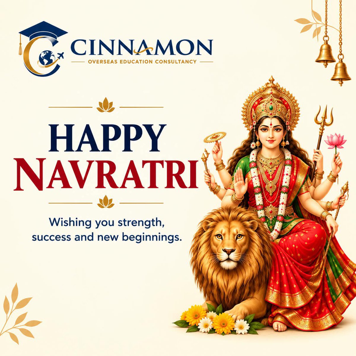 CinnamonOveEdu's tweet photo. 🙏✨ Wishing everyone a Happy Navratri! 🌺

May Maa Durga bless you with strength, success, happiness and new beginnings. ❤️
— Cinnamon Overseas 🎓🌍

🌐 https://t.co/vhd9OkVJKg
#HappyNavratri #Navratri https://t.co/aAJMuxC1Um