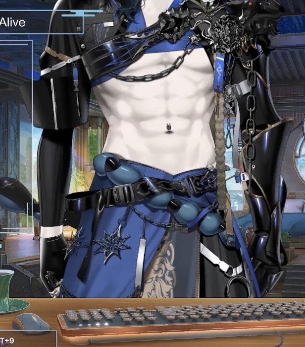 Crystall_Abyss's tweet photo. what do you mean that’s not a second belt and it’s actually his tail being held down by his actual belt https://t.co/OvOvjftdCk
