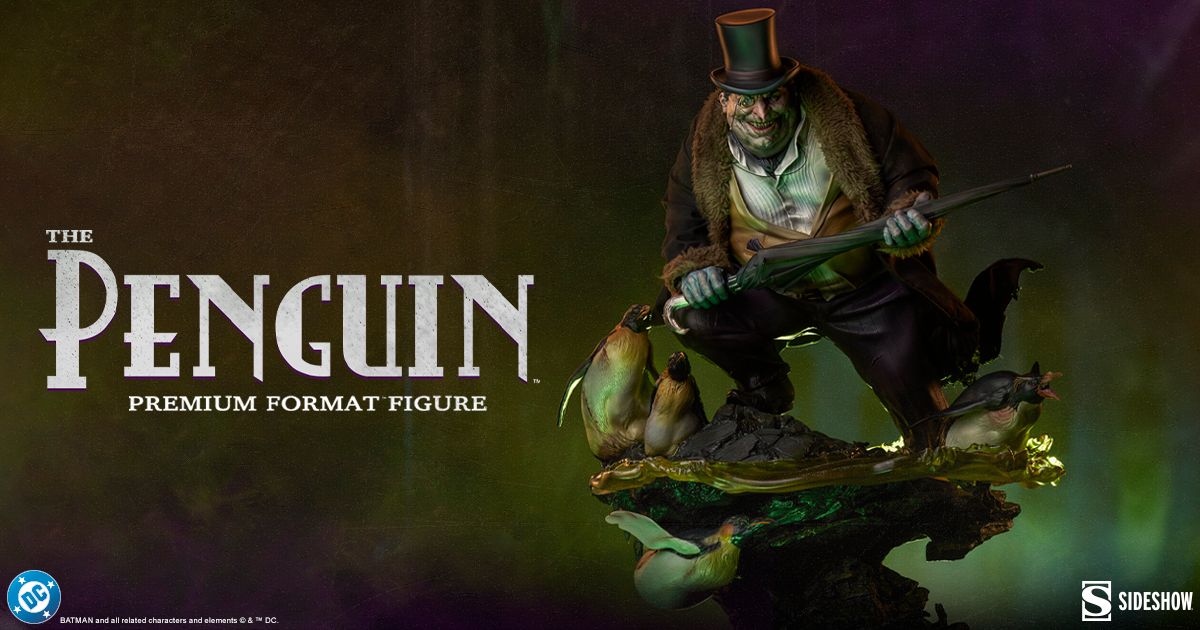 collectsideshow's tweet photo. A rogue is returning! 🐧 ☂️ The Penguin Premium Format™ Figure, part of our DC collection, is available for pre-order at Sideshow. https://t.co/JoPoxkmdio