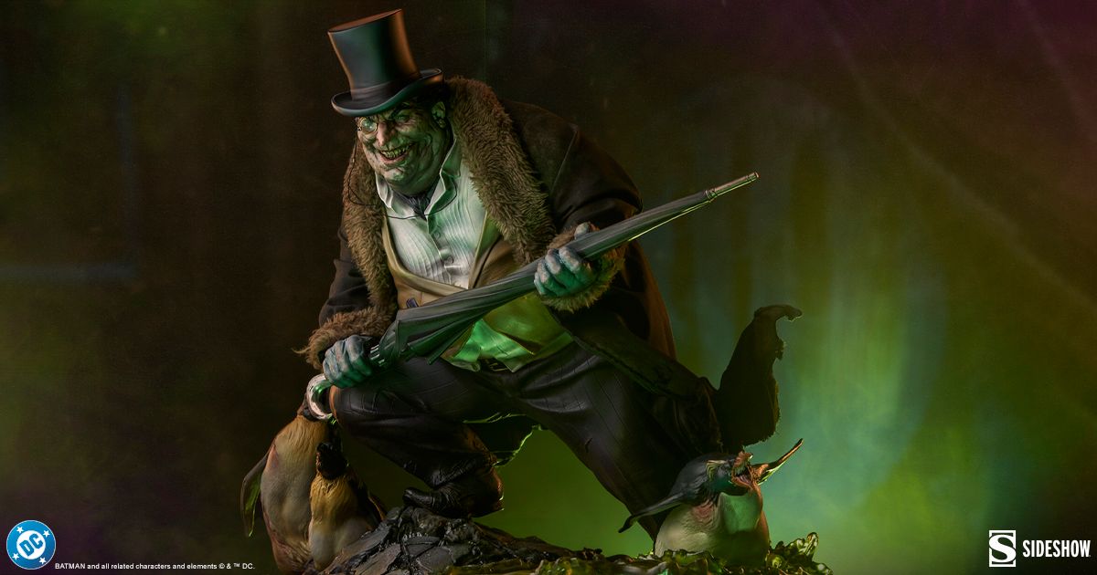 collectsideshow's tweet photo. A rogue is returning! 🐧 ☂️ The Penguin Premium Format™ Figure, part of our DC collection, is available for pre-order at Sideshow. https://t.co/JoPoxkmdio