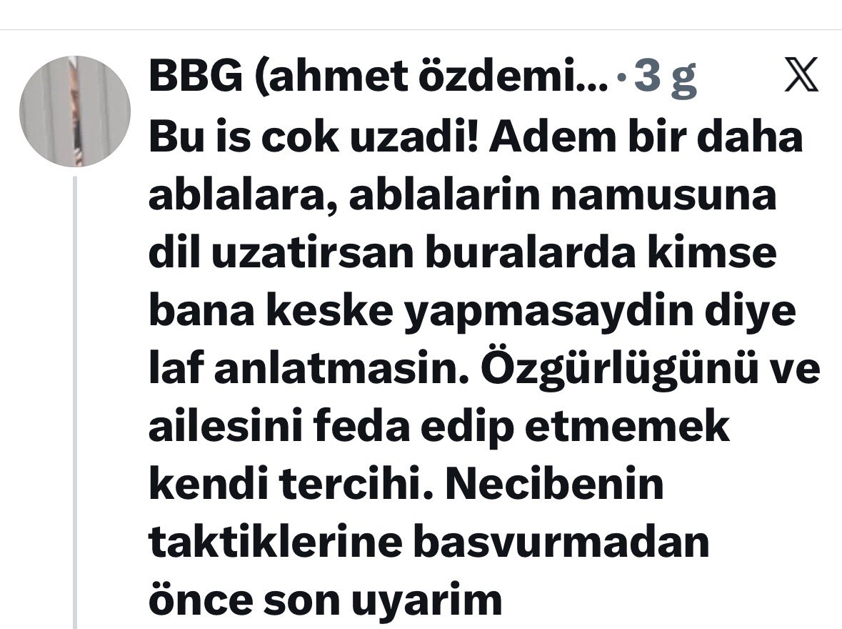 LondraValisi3's tweet photo. Bak ben bu twiti yeni gördüm Abdullah abi paylaşınca.
Şu kadar diyeyim; ananın amına kadar yolun var🤪
İstediğini yapmakta özgürsün.
1 milim geri adım atanın anasını sikeyim kendi payına. Hadi bakalım ne yarramı yiyorsan ye. https://t.co/iGsAOaFehy