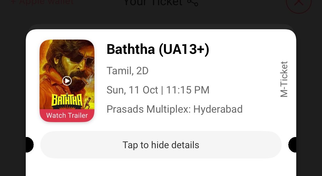 The95Born's tweet photo. One Free ticket available for #Baththa in prasad imax at 11:15 PM show Today https://t.co/eAwO8iVtyf