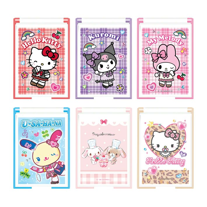 sanrio_oshikatu's tweet photo. ＼⚠️新商品📣🆕／
クラックスより『サンリオキャラクターズ クリアミラー』、10月下旬頃発売開始🥹🪞🩷

サンリオのコンパクトミラー可愛すぎて、見るたびにテンションが上がっちゃうやつ🥹💖
SサイズとMサイズがあるんだけど、デザイン違いだから両方揃えたくなる🫶
マイメロちゃんとウサハナちゃんはSサイズ限定で登場だよ🐰
予約受付中だからぜひチェックしてみてね🛒

🔗Amazon：
Sサイズ：https://t.co/q75sU8SADR
Mサイズ：https://t.co/o0RDUTSDx5
🔗楽天：https://t.co/pMTjGo3kq8

📅発売日：2026年10月下旬頃
📝ラインナップ：
サンリオキャラクターズ クリアミラー Sサイズ（全6種）
サンリオキャラクターズ クリアミラー Mサイズ（全4種)

#サンリオキャラクターズ #クリアミラー #pr