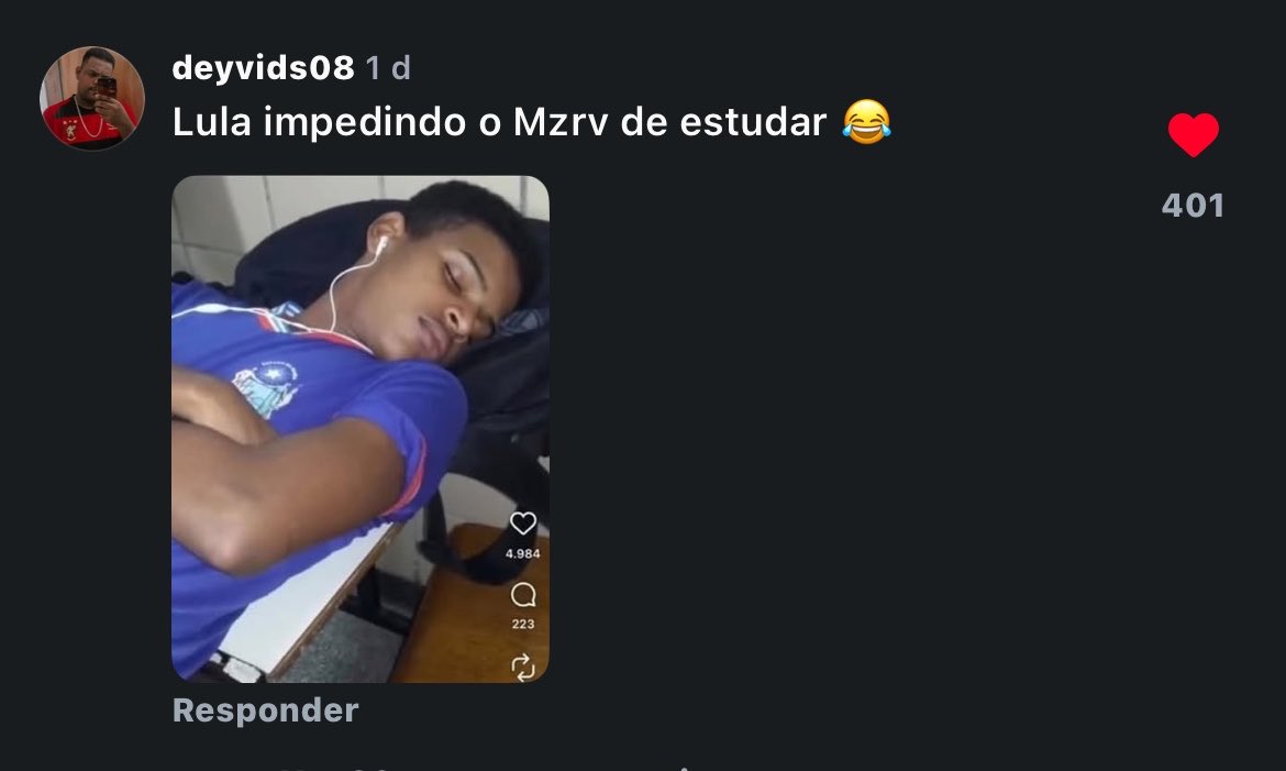 rwmindr's tweet photo. e esse maluco que foi falar que ele teve que desistir do ensino médio por causa do lula e fizeram um exposed nos comentários KKKKKKK

#EXERCITODOLULAEMAÇÃO https://t.co/TT3Ux8RW1g