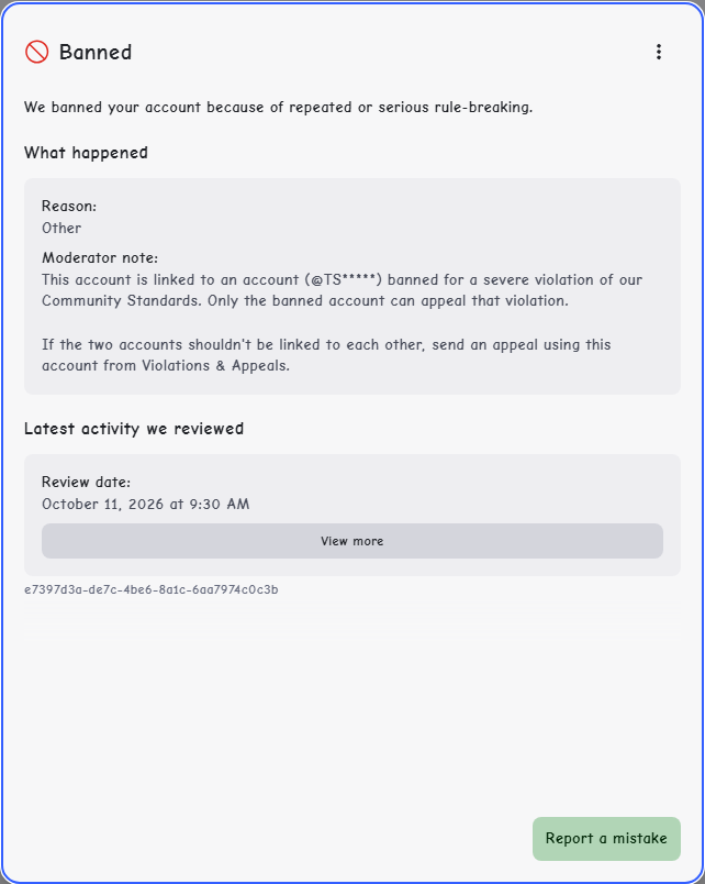 Ulimited_Studio's tweet photo. @Roblox #roblox @DavidBaszucki  Hello, I am trying to appeal a moderation decision.. I am doing my best but it just is rejected.. I am a game developer and got hit with an association ban.

I was mid development working on a game when this occured. I checked the account they said I was associated to and I found multiple accounts associated to my email.. I do not remember making these accounts or having any association to them. I was banned for one of their actions, despite it not even being my actual account. I would like some reviewance on the matter as I now have lost everything, games, history, and my entire account of almost 20 years.

My name is Evalenne and my username is evocent.

I have done my very best to stay in good standing on roblox and have not received any warnings or moderation issues in the past 10 years. I am just a game developer trying to make some game with friends and now everything is gone.

I would like to have at least some human review to the situation so I can get this worked out and explained so I can at least try to get my account I worked hard to build up back.

I tried to appeal to get the account unassociated like it said too and it was instantly rejected by your system.

I am also very confused because it said I have no recent violation to appeal or review..

The reply I get from the appeal system gives no help to the issue and why it's being rejected. It also changes the topic of the appeal to something else unrelated to what I appealed for.