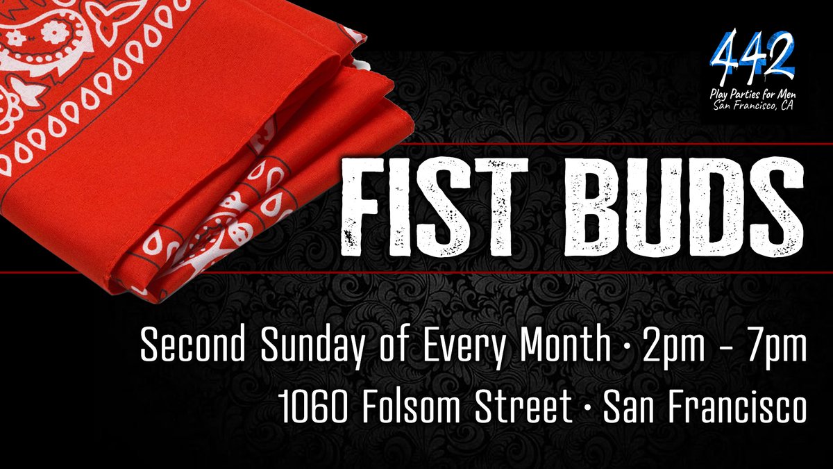 442Events's tweet photo. 📌 TODAY 
 👊🏾 FIST BUDS 👊🏼
 📅 Sunday, Oct. 11th @ 2pm - 7pm
📍 Transform1060 - 1060 Folsom St, SF, CA

Come get hands-on time with us on the 2nd Sunday of every month at Transform1060.

Whether you’re a seasoned pro or just curious, we’ve got the space for you to explore.

Play for a cause. Your $30 entry (cash only) supports Transform1060, keeping SF’s LGBTQ+ fetish and kink community thriving.

For more info visit https://t.co/2gzqAGZoZ1.

#FistBuds #gayff #ff #Sloppy #Wrecked #GayFist #fisting