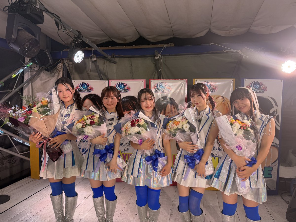 CressentYae's tweet photo. 今年の夏も終わっちゃったよ〜

今日のLIVEの盛り上がりが本当に凄くて余韻がすごいのと同時に寂しくて寝れないよ〜💤
今年もたくさん会いに来てくれて🤍応援してくれてありがとうございました🌸
みんな大好きです🫶💞

#クレッセント #CRESSENT #満月ビアガーデン　#やえ　#鹿児島 https://t.co/HBaDl3jR1u