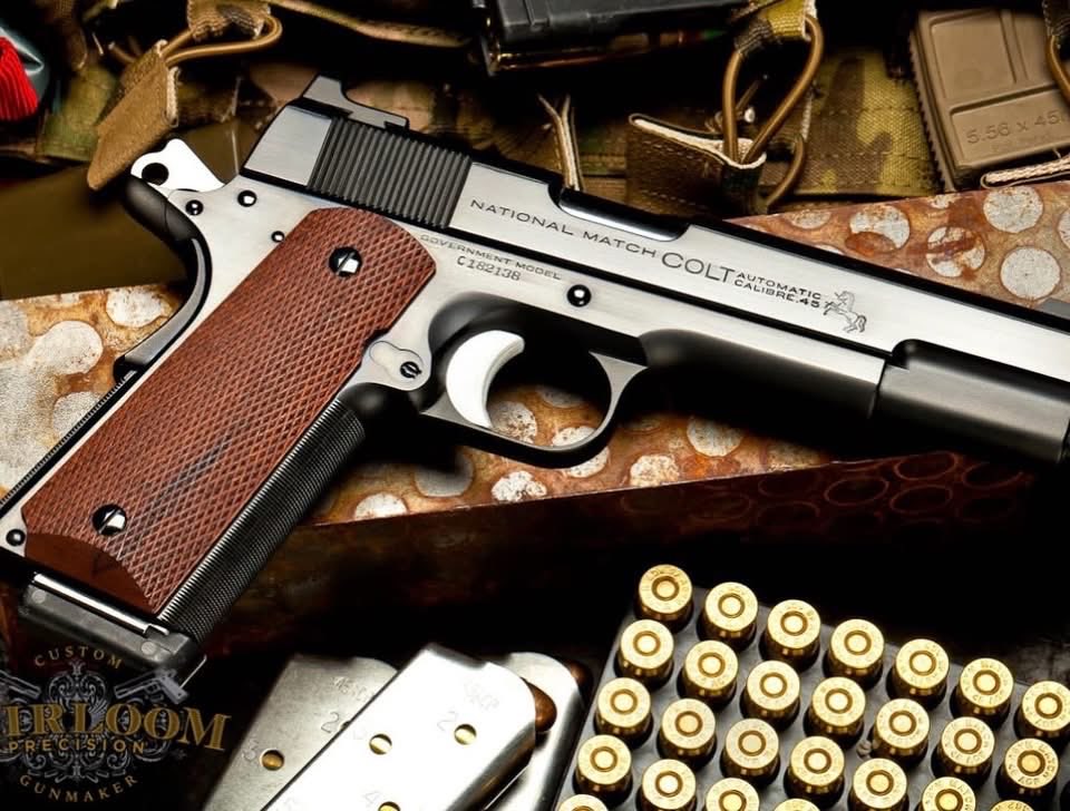 LarryVickers's tweet photo. Dispite what some may tell you the custom 1911 world is still thriving. The big name shops like Wilson Combat and Nighthawk Custom have long lines to get a gun. The same is true about one man shops. These are the guys who run the mill, checker the frame and sweep the floor themselves. At one time I was one of those guys - in my off time during my military service I would build custom 1911's for customers, friends and myself. Like all these guys every gun I built had a piece of my soul in it when it was handed off to someone to be its caretaker. I definitely enjoyed it and look back at that era of my life with fondness.
There are several outstanding one man 1911 smiths in the world today but when I'm asked who I consider to be the best it comes down to one name; Jason Burton. I've known Jason for nearly 20 years now and consider him a very close friend. Over the years I've had the pleasure of owning more than one Burton gun. Not only are his guns featured prominently in the Vickersguide 1911 books he has been a contributing editor as well. His knowledge on the subject of the history of custom 1911's is very impressive and I have more than once picked his brain on custom makers of the past. Jason is also a very solid shooter and shoots 'God's gun in God's caliber ' (government model 1911 in .45 ACP in case you needed it spelled out !) as his regular blaster. The one and only Clint Smith, who needs no introduction, is a user of Burton 1911's in addition to being a shooter who prefers .45 ACP in his Burton guns as well. Like most all one man shops his guns have a 'signature' look and once you know what to look for you can spot a Burton gun easily. His work is immaculate and I marvel at his phenomenal attention to detail. And the next line cannot be said of all customs 1911's by any maker - his guns truly shoot as good as they look. His guns aren't cheap, anything at this quality leve! never is, and his wait time is significant, so my advice is if you want one either search the secondary market (they very rarely come up for sale) or put your name on the list and wait your turn. Remember to tell him I sent you and save your money for the best; a Burton gun