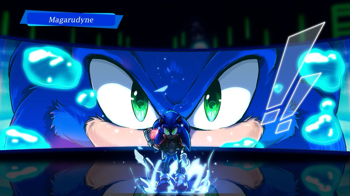 StarburstSonic's tweet photo. I yet again predicted shit, Sonic and the Persona 3 being tied together urrgghhhhh made this art when reloaded came out #sonicthehedgehog #persona3 https://t.co/b8SesNaICS