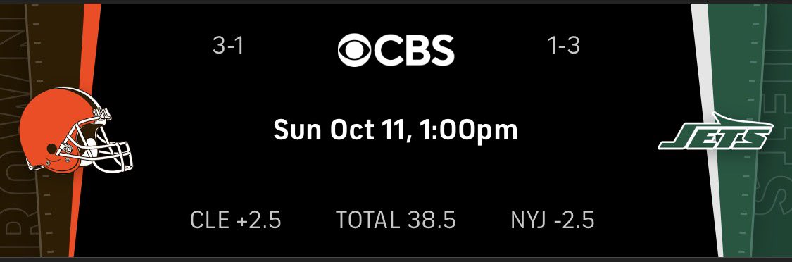 therealtaek502's tweet photo. Cleveland Browns vs. New York Jets

Sunday, October 11, 2026 | 1:00 PM ET | CBS

Cleveland Browns (3–1)

Offense: Cleveland enters with three wins in four games, although its exact offensive points and yards per game have not been independently verified.

Defense: Cleveland’s defensive scoring and yardage averages are not confirmed, making it important to evaluate how effectively the Browns can limit New York’s possessions.

Advantage to Win: Cleveland has won 75% of its first four games, giving the Browns a stronger early-season record than New York.

Disadvantage to Win: Cleveland is a 2.5-point underdog despite its 3–1 record, indicating the betting market gives New York a slight edge in this matchup.

New York Jets (1–3)

Offense: New York enters with one win through four games, putting pressure on the Jets to improve their offensive execution and finish drives with touchdowns.

Defense: New York’s exact defensive points and yards allowed per game have not been independently confirmed, so its ability to contain Cleveland remains an important matchup question.

Advantage to Win: New York is favored by 2.5 points despite its 1–3 record, suggesting the betting market expects the Jets to compete closely with Cleveland.

Disadvantage to Win: New York has lost three of its first four games, while Cleveland has won three of four, making consistency a concern for the Jets.

VERIFY YOUR SLIP BEFORE YOU LOCK IT IN

Don’t just guess research your straight bet or parlay before putting money behind it. Upload your slip to the HRDE Pick Analyzer to check the supporting data, risks, value signals, and potential weak links before you make your final decision.

Check Here: https://t.co/mlZQQ8cBWa