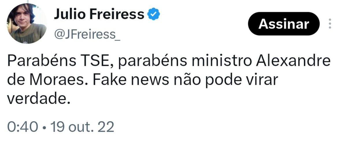 SidnelsonEu's tweet photo. "Parabéns TSE, fakenews não pode virar verdade"

😂😂😂😂😂😂😂😂😂😂 https://t.co/cyfuYy9Sh0