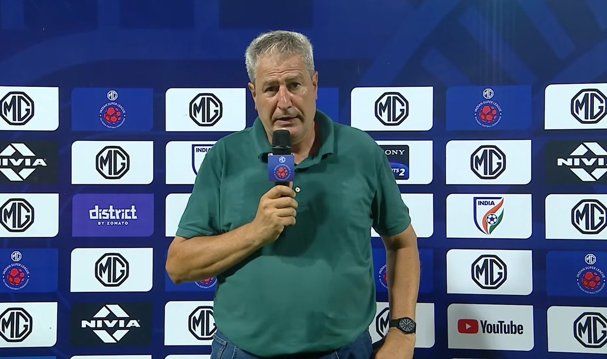 Islanders_Extra's tweet photo. “Our pre-season was a joke.
The club was not able to organise a single strong game. All these games we played were a lie. (against local Mumbai teams and Calicut FC, an SLK side)
This was our first game with a strong side, and we lost unfortunately. "
Manolo Marquez scathing after Mumbai's loss against Churchill Brothers‼️
#AamchiCity #TheIslanders