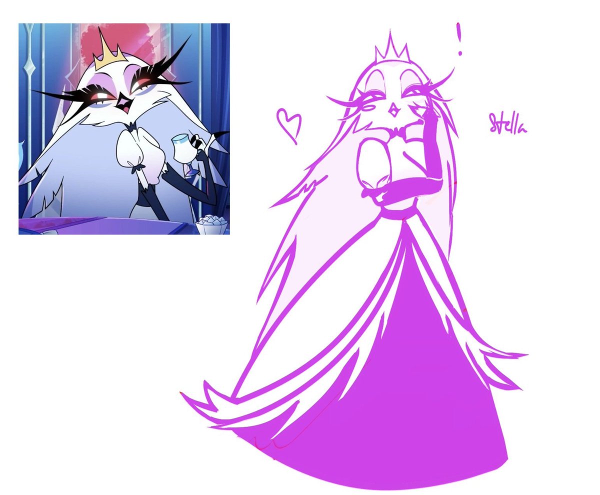 TheeLibraAsh's tweet photo. first time drawing stella #HelluvaBoss‌ https://t.co/6O5mnwWuJ6