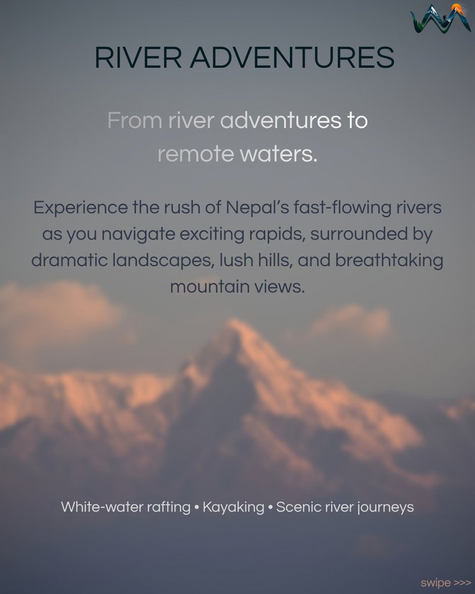 Wildwalknepal's tweet photo. Discover Nepal your way. 🏔️ From extraordinary wildlife and white-water adventures to Himalayan trails and authentic cultural experiences, your next journey starts with WildWalk Nepal.

Explore: https://t.co/kUk3erCUel
@photo_wakif 
#WildWalkNepal #VisitNepal #NepalTravel https://t.co/JZqdAndL8D