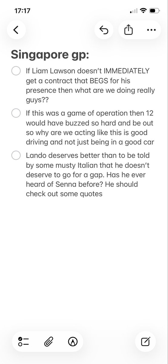 mcl40lly's tweet photo. Here are some thoughts after the Singapore Grand Prix 🙃 https://t.co/G7zYp8QgIK