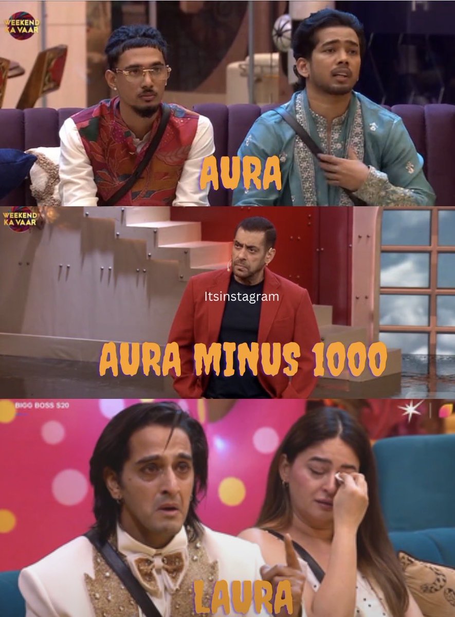 itsinstagram's tweet photo. #WeekendKaVaar RECAP 🤣😂🤭

#YungDSA &amp; #ScoutOP too good👏🔥

Salman Ji doing a VAAR on himself to defend cheap Qazi - the fake. Bring a new fair host🤗🤭

#BiggBoss20 #BB20 https://t.co/YnQdMmZAR5