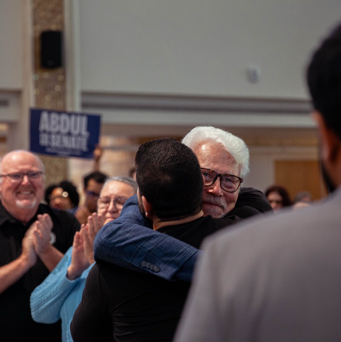 AbdulElSayed's tweet photo. The only thing better than having your grandma at your event is that your grandpa was there too. Love them to pieces. I'm so lucky to be their grandson. https://t.co/mwbjOowZ0F