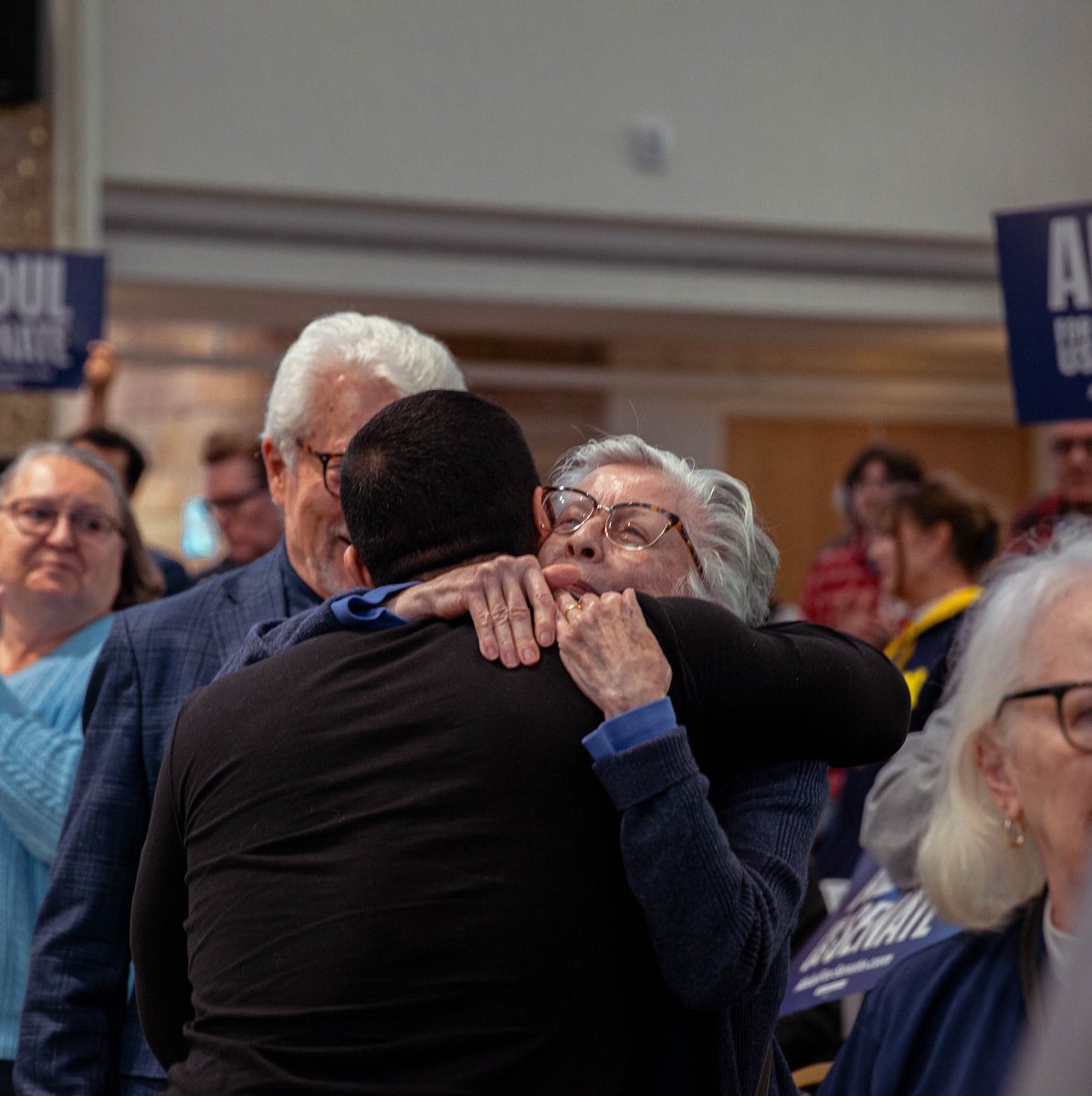AbdulElSayed's tweet photo. The only thing better than having your grandma at your event is that your grandpa was there too. Love them to pieces. I'm so lucky to be their grandson. https://t.co/mwbjOowZ0F