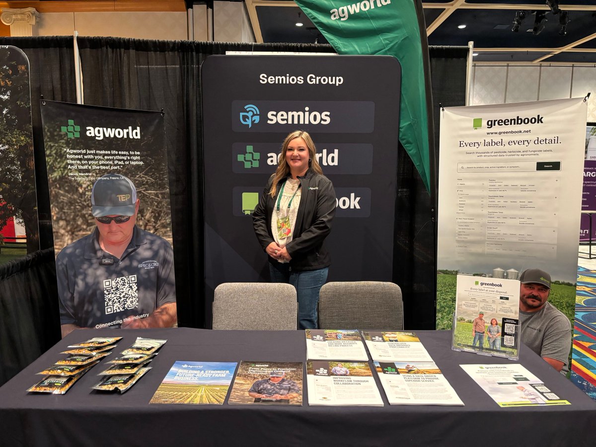 Semios's tweet photo. It's day one at CAPCA 2026! We're looking forward to connecting with you all. Come drop by our booths to see how we're helping PCAs and growers stay ahead.

📍 Where to find us:
- Semios team at Booth 419
- Agworld team at Booth 809

#californiafarming #capca2026 #caag https://t.co/UtqTMwSBZT