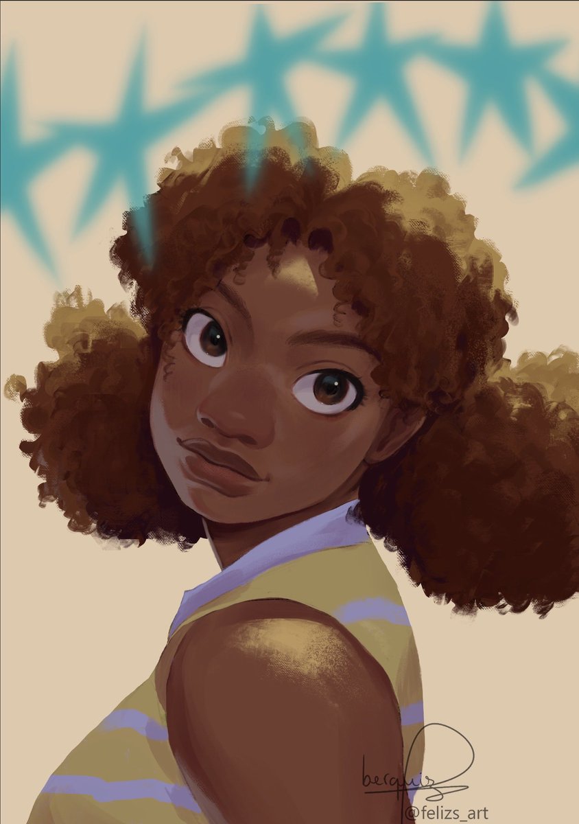 felizs_art's tweet photo. The child of stars 🌟 
First time painting my oc Soa. https://t.co/GyY5ZaF6FL