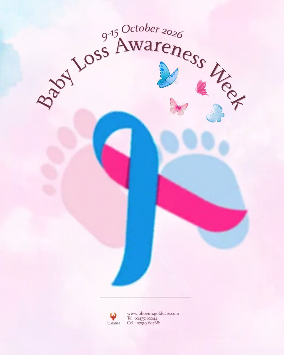 PhoenixGoldCare's tweet photo. This Baby Loss Awareness Week, Phoenix Gold Care stands with families who have experienced loss offering empathy, remembrance, and support during this deeply meaningful time.
#PhoenixGoldCare #BabyLossAwarenessWeek #SupportWithCompassion #Wakefield #Leeds #WestYorkshire https://t.co/j56yiSx4vK