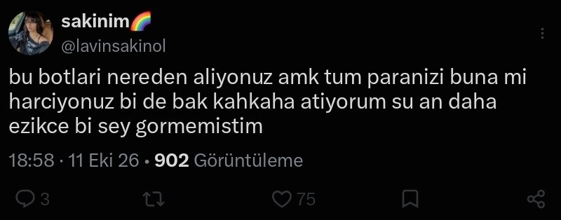 zoktaydaa's tweet photo. Ben daha geçen ay sizin hilale kastığınız botları ifşalamadım mı amk nerden geliyor bu özgüven de böyle konuşabiliyorsunuz https://t.co/FedGWmvq8F