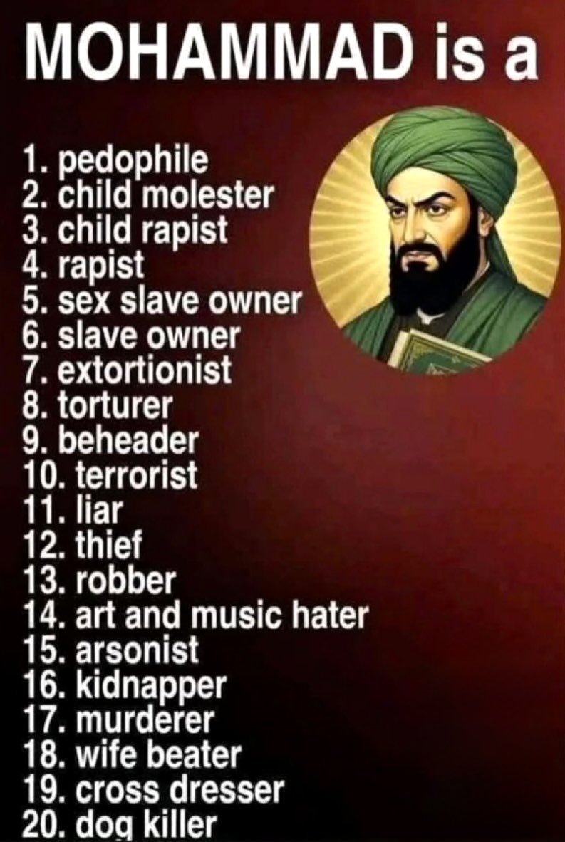 SOGA_MAGADONIAN's tweet photo. @ShakesandBerry This is #Islam an insane death cult full of inbred woman-loathing goat fkers. https://t.co/4rjDDXEw6h