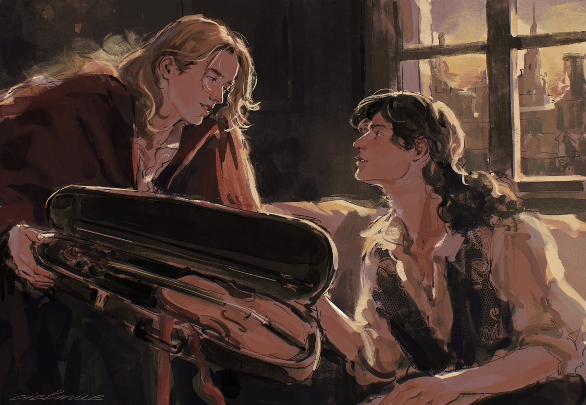 PyredParamour's tweet photo. Wonderful Nickistat commission by @cielmue1  for Nickis birthday!! 
I will be posting art all day for him lol
Writing for this image is linked in first comment! 
#iwtv #thevampirelestat https://t.co/IiNTwOPC2l