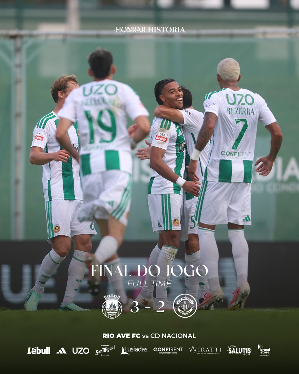 RioAve_FC's tweet photo. ⏸️ 𝗙𝗶𝗻𝗮𝗹 𝗱𝗮 𝗽𝗮𝗿𝘁𝗶𝗱𝗮

#HonrarAHistória #RAFCCDN #LigaPortugalBetclic https://t.co/M9rSTAQbZT