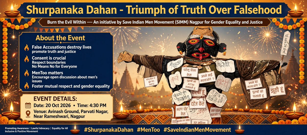 mithun_kherde's tweet photo. @simm * #RaisingAwareness about false accusations and their impact on men's lives.
* #PromotingConsent of #MenToo in healthy relationships
* #Encouraging #GenderEquality and mutual respect
* #Supporting #MenRights and well-being https://t.co/it8M29k3D5