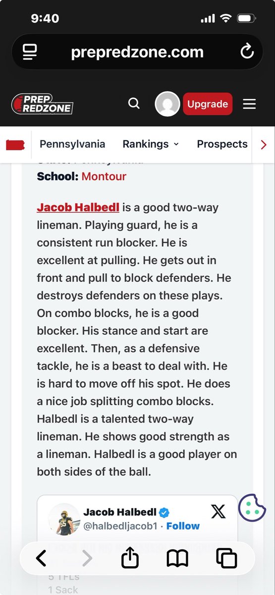 halbedljacob1's tweet photo. Thank you for the write up @footballcoach79!!
@PrepRedzonePA @MontourFootball @PRZVicCastillo @BillFralicAward https://t.co/WViQsQMyeb