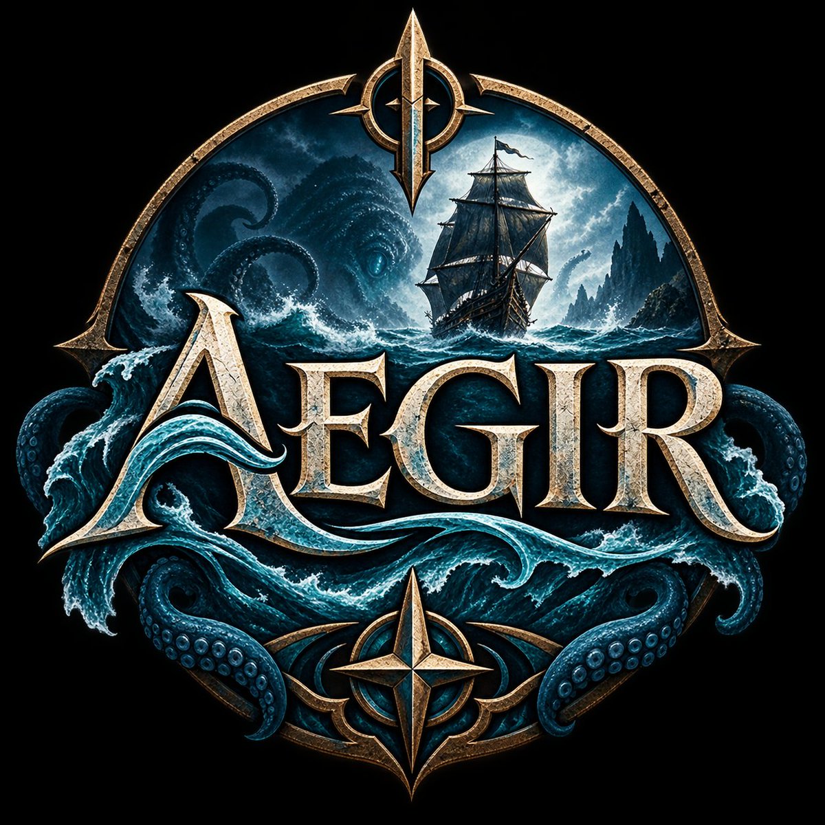 Scimitarjourney's tweet photo. @3rdEchoSounds New TTRPG Alpha dropping for free 10/17/2026!!! Aegir: The Drowned World. A dark fantasy adventure where you carve your own legacy in the unforgiving seas of Saer. https://t.co/YHC9xh1cK8