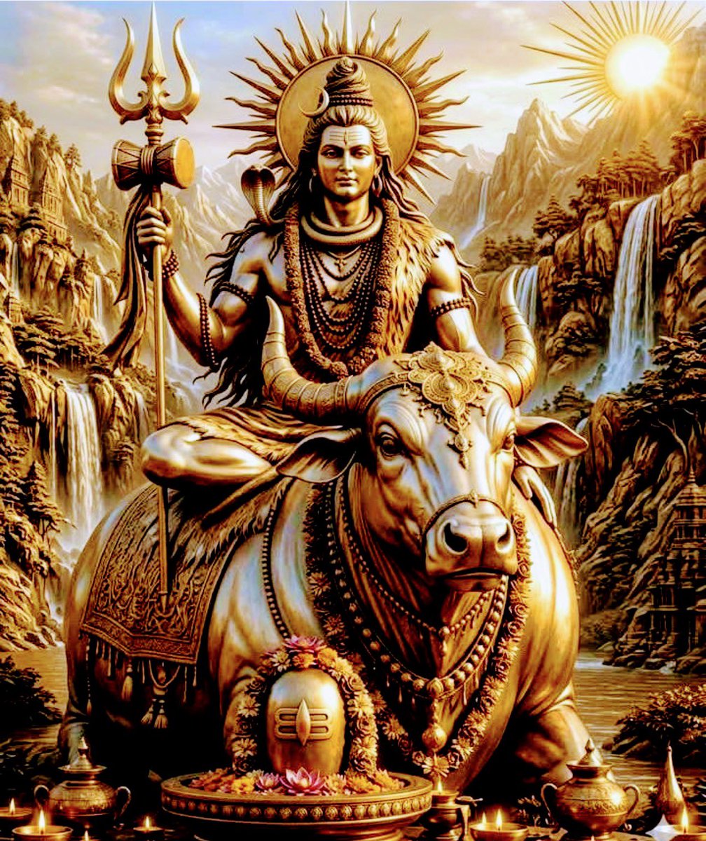 Gravim71's tweet photo. #शिवतांडव : - 
सहस्रलोचनप्रभृत्यशेषलेखशेखर-
प्रसूनधूलिधोरणीविधूसराङ्घ्रिपीठभू:।
भुजङ्गराजमालया निबद्धजाटजूटकः
श्रियै चिराय जायतां चकोरबन्धुशेखर:।
महादेव आपकी की महिमा अपार है।
🌺🌾जय महाकाल🌾🌺
🌸☘️ॐ_नमः_शिवायः☘️🌸
🌼🍃जय बैद्यनाथ धाम 🍃🌼 https://t.co/iQxTVstcch