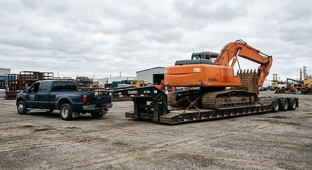 OpenDeckLoads's tweet photo. Considering heavy haul jobs? Find out if a lowboy trailer gives the load capacity, clearance, and ROI your fleet needs—plus key pros and cons to help you decide. Read more: https://t.co/UC6BdSEfkS #HeavyHaul #Trucking https://t.co/jNLPWGa6Ee