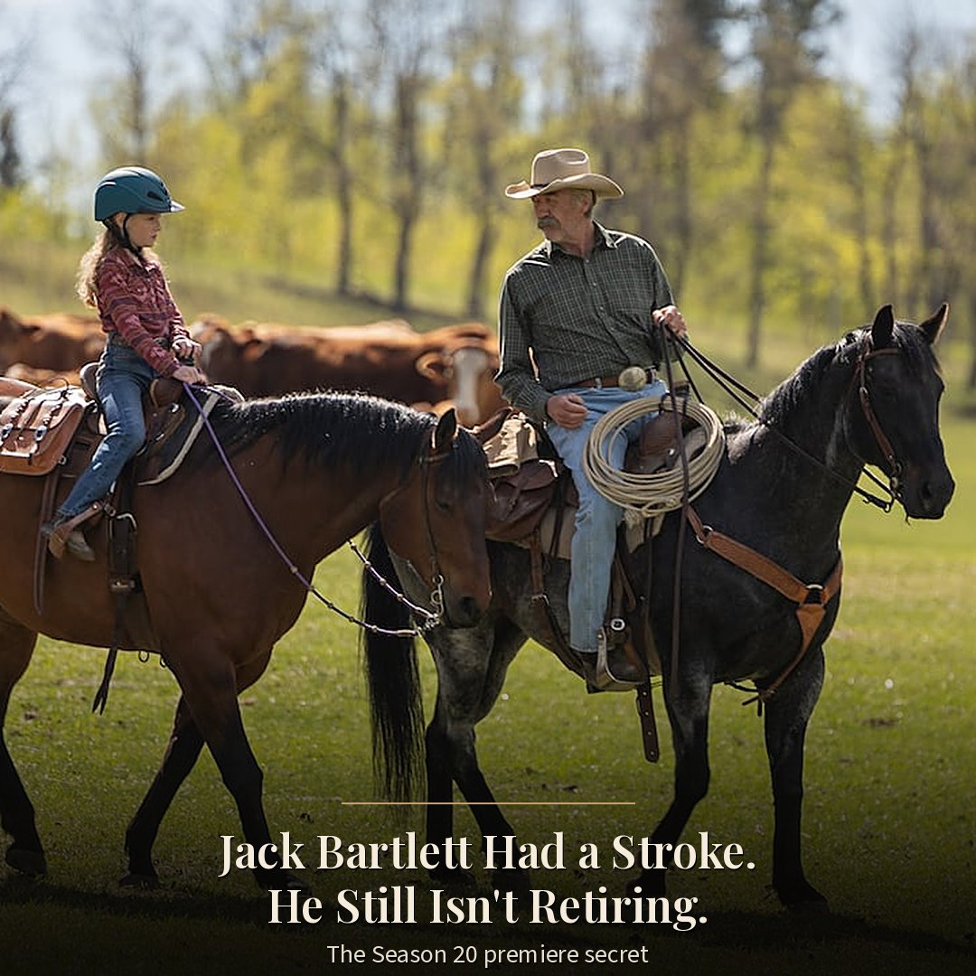 earlybirdtimes's tweet photo. Heartland's Season 20 premiere ends with Jack Bartlett tearing up a contract. Earlier, at his vow renewal, he told the family: "About a month ago, I had a stroke." #Heartland https://t.co/ipJtC6Nw2V