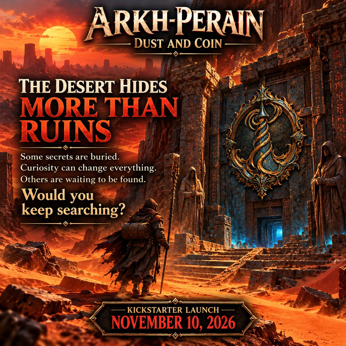 whisperingkeep's tweet photo. An unmarked ruin. No road. No guide. What secrets lie inside?
Would your party explore or walk away?
Follow Arkh-Perain: Dust and Coin on Kickstarter before November 10!
https://t.co/vJFrnNgnH7
#ArkhPerain #TTRPG #FantasyRPG https://t.co/SDNzEM0jH8