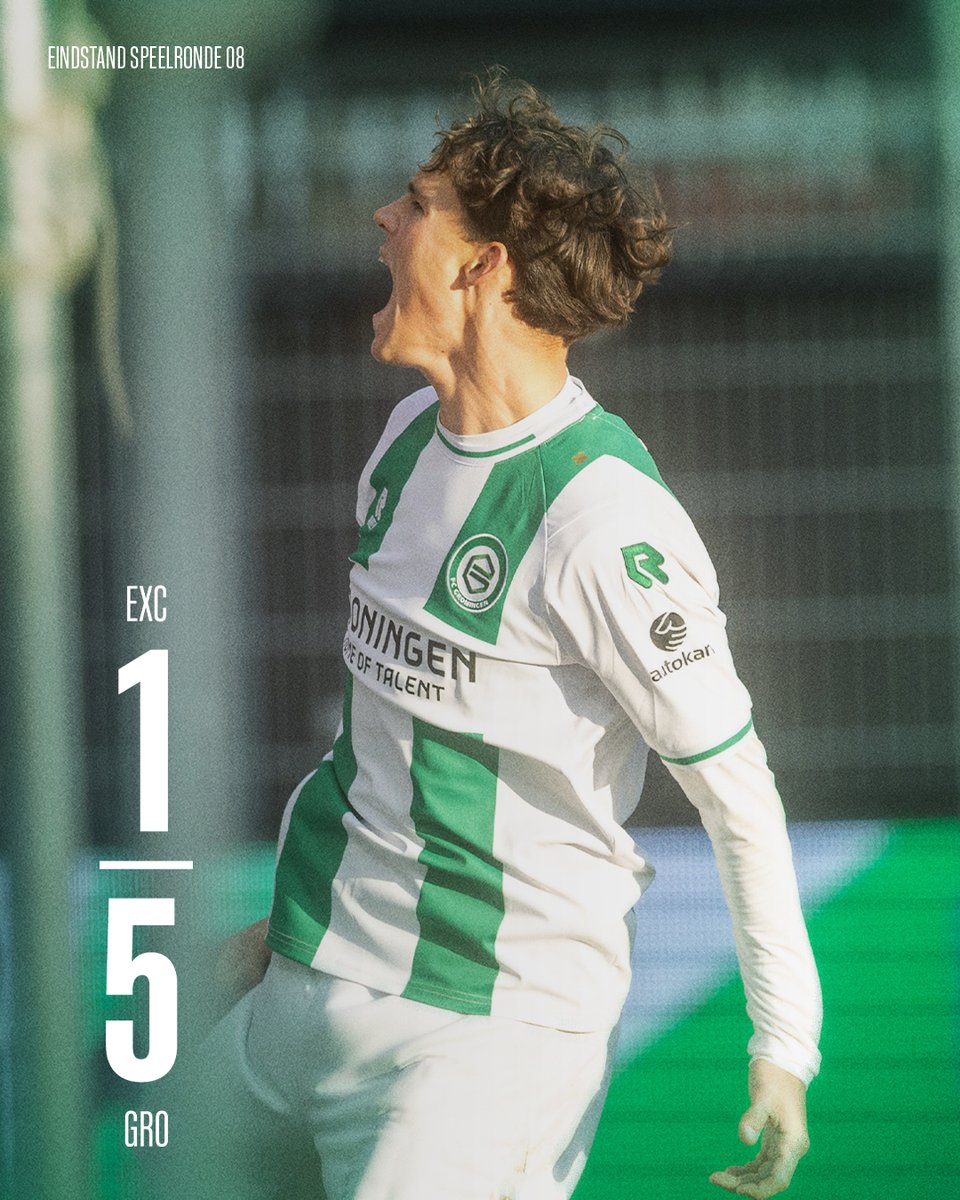fcgroningen's tweet photo. Het is zo een dag! 1-5!😍

#EXCGRO https://t.co/3qWJOgOi05